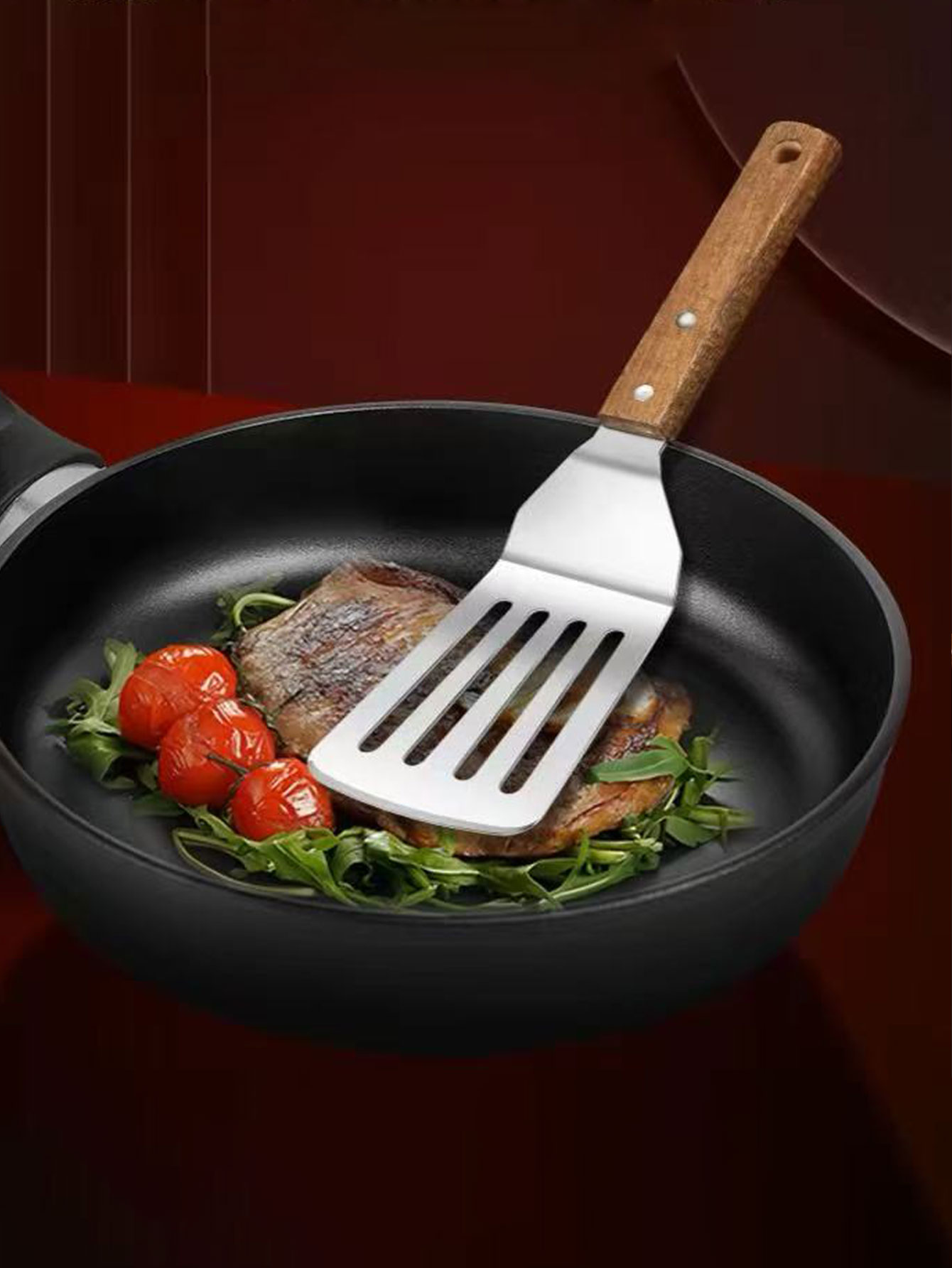 Okonomiyaki Spatula - Teppanyaki Spatula, Stainless Steel Frying Spatula,
