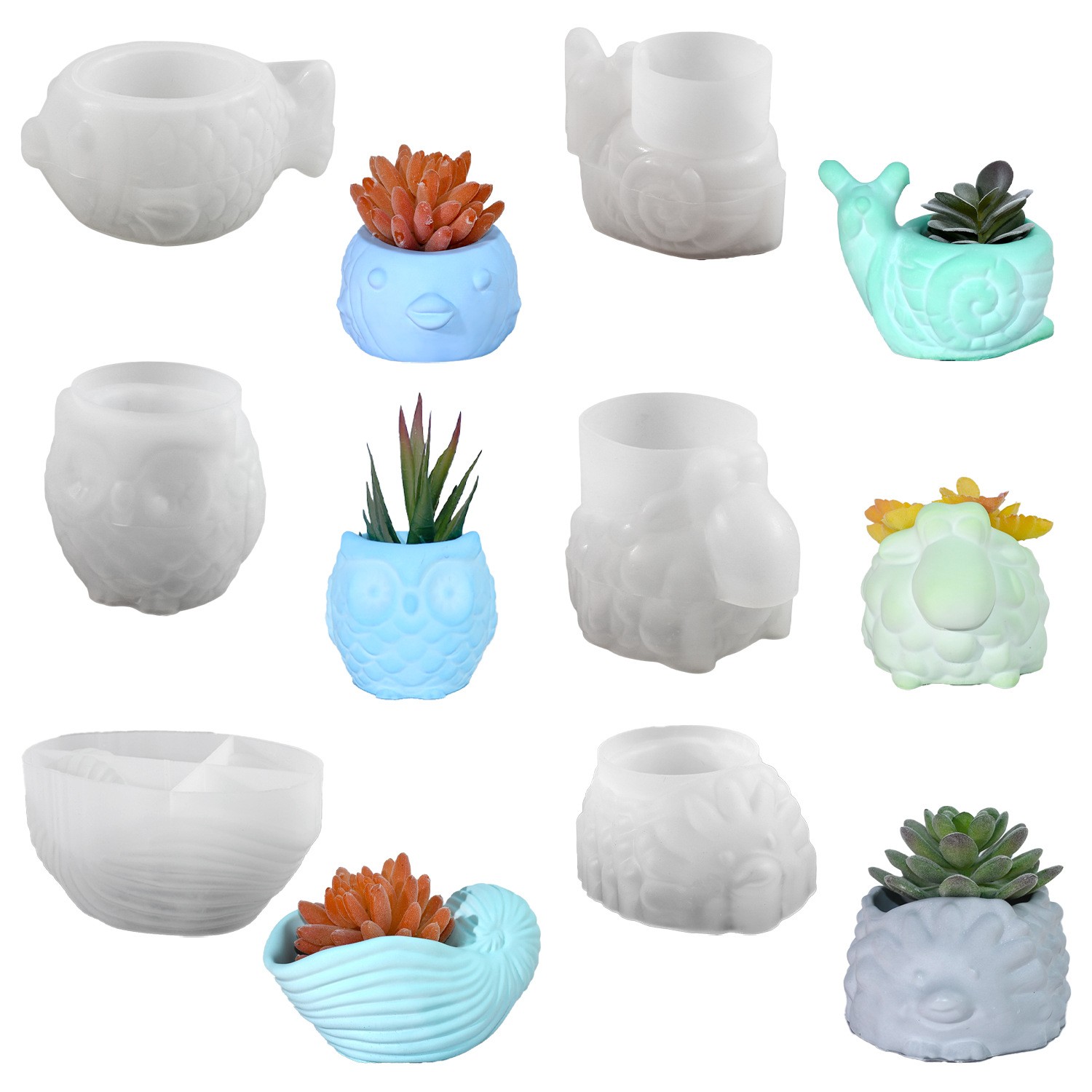 3D Animal Flower Pot Silicone  - Potsticker Mold ulasan dan harga