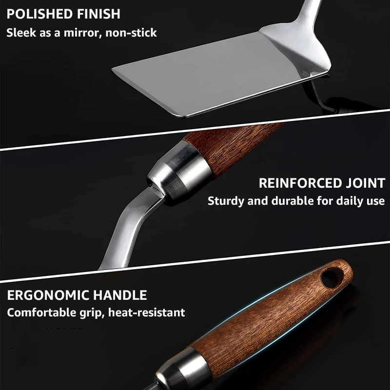 Stainless Steel Spatula with W - Okonomiyaki Spatula ulasan dan harga