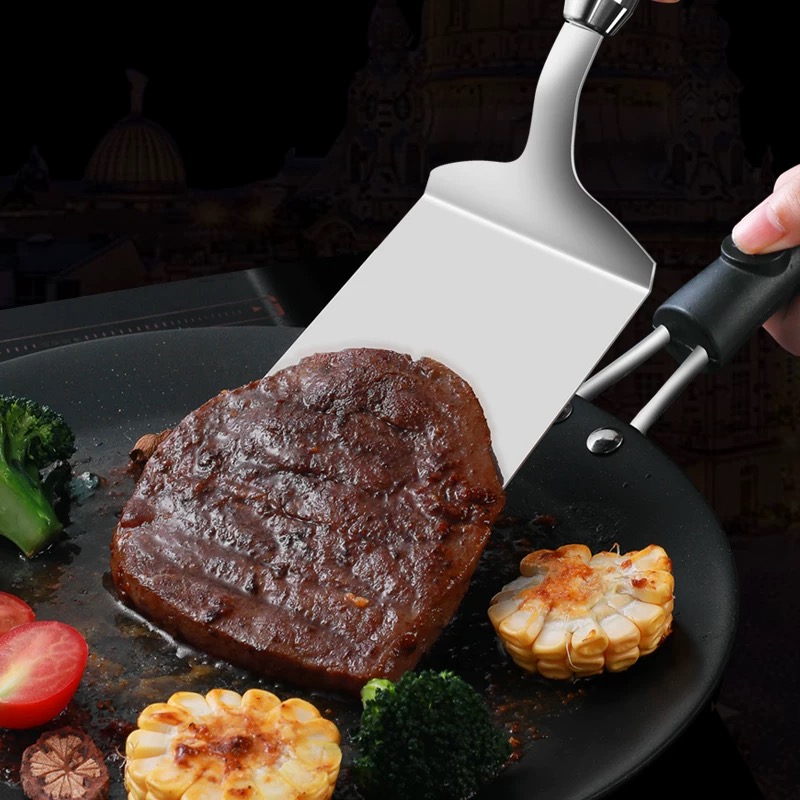 Stainless Steel Frying Spatula - Okonomiyaki Spatula ulasan dan harga