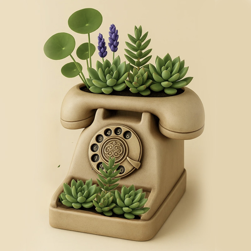 3D Vintage Rotary Telephone Su - Potsticker Mold ulasan dan harga