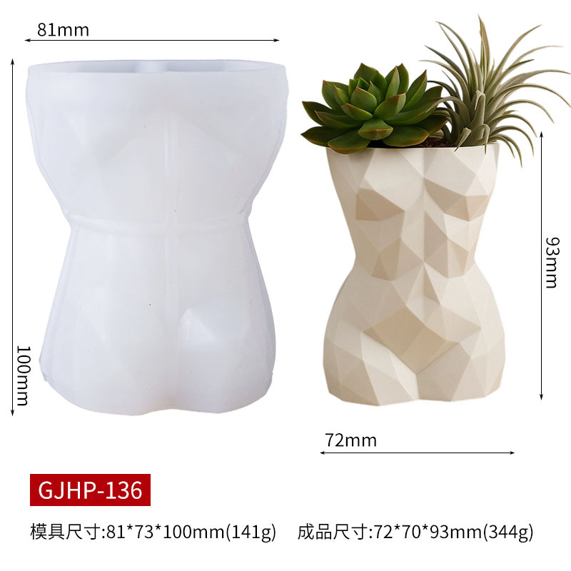 3D Geometric Female Body Flowe - Potsticker Mold ulasan dan harga