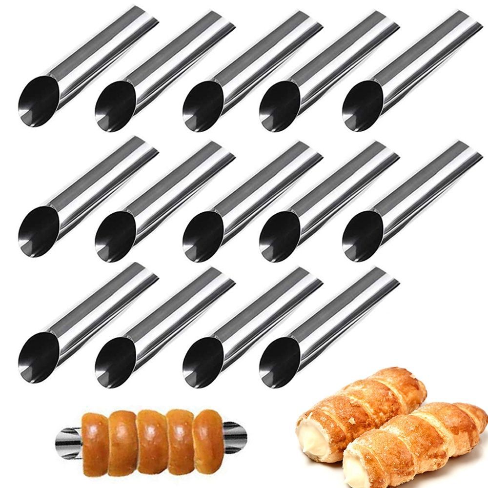 metal 6 pcs/set danish cannoli - Danish Pancake Pan ulasan dan harga