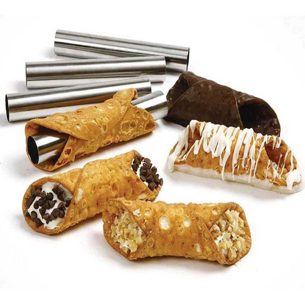 metal 6 pcs/set danish cannoli - Danish Pancake Pan ulasan dan harga