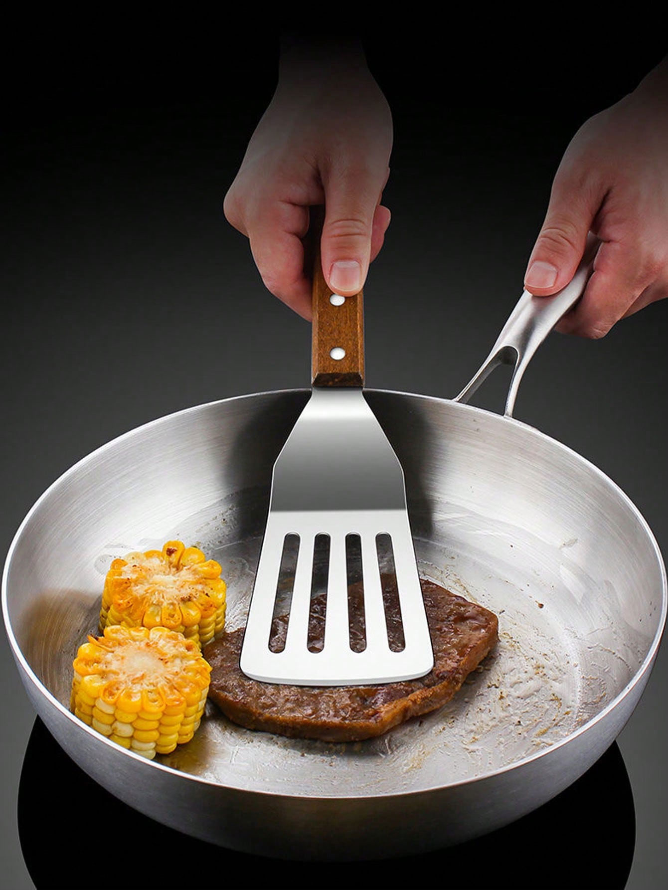 Teppanyaki Spatula, Stainless  - Okonomiyaki Spatula ulasan dan harga