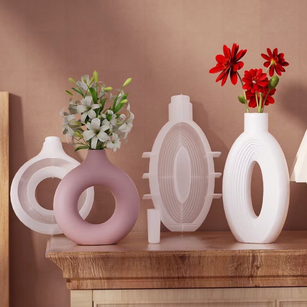 Oval Stripe Silicone Vase Mold - Potsticker Mold ulasan dan harga