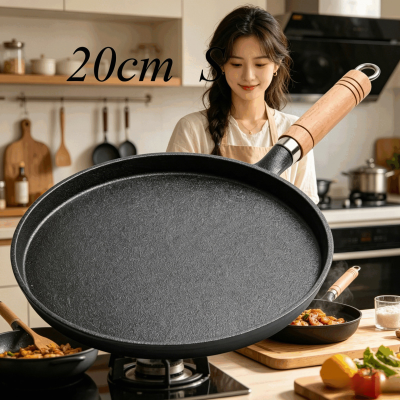 20cm Cast Iron Skillet Wooden  - Cast Iron Corn ulasan dan harga